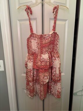 AE Floral Tiered Tie-Shoulder Dress